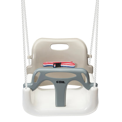 Coil 3-viename vaikiška sodo sūpynė, patogi, smėlio spalvos