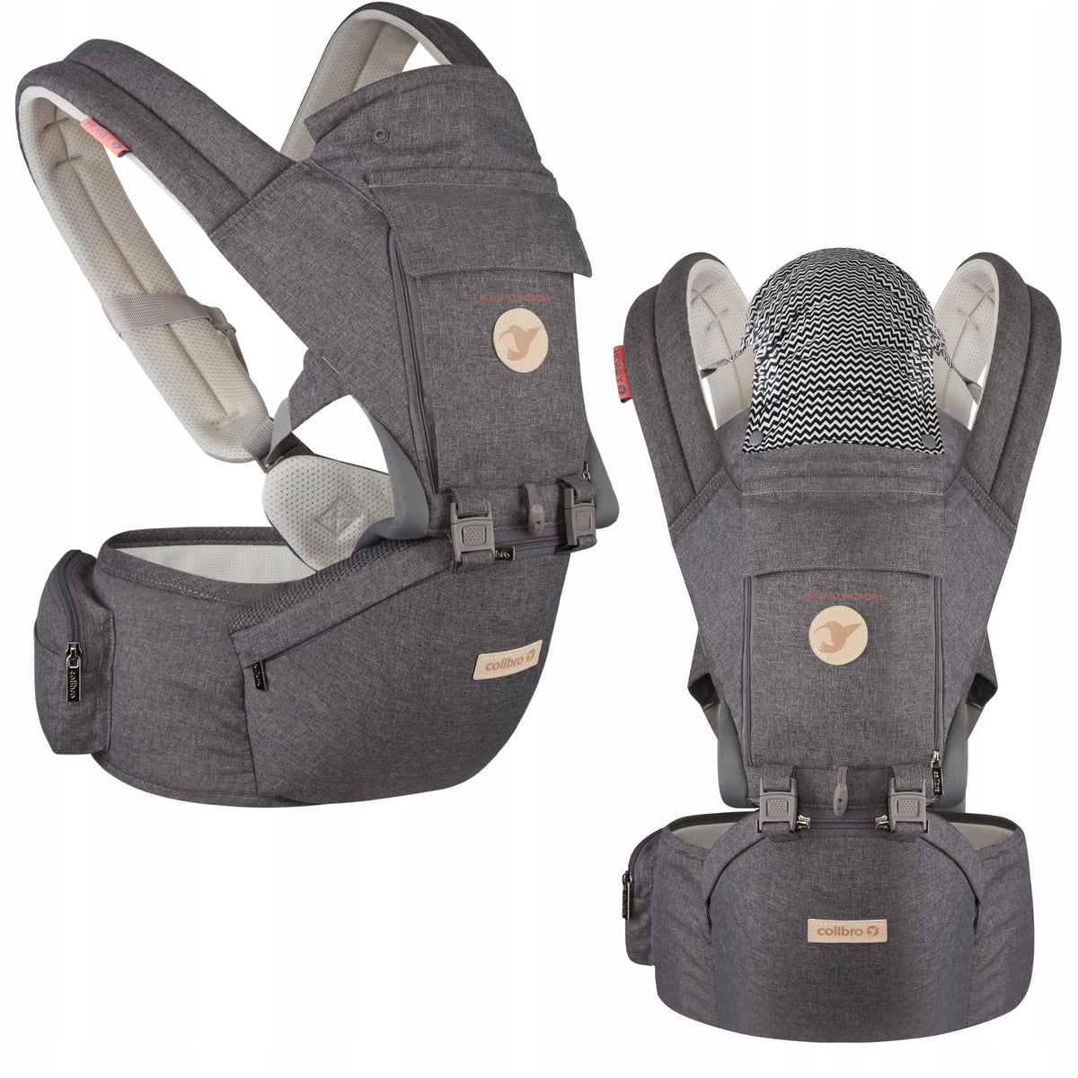 COLIBRO HONEY 12 viename ergonominė nešioklė su klubine sėdyne