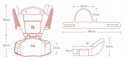 COLIBRO HONEY 12 viename ergonominė nešioklė su klubine sėdyne