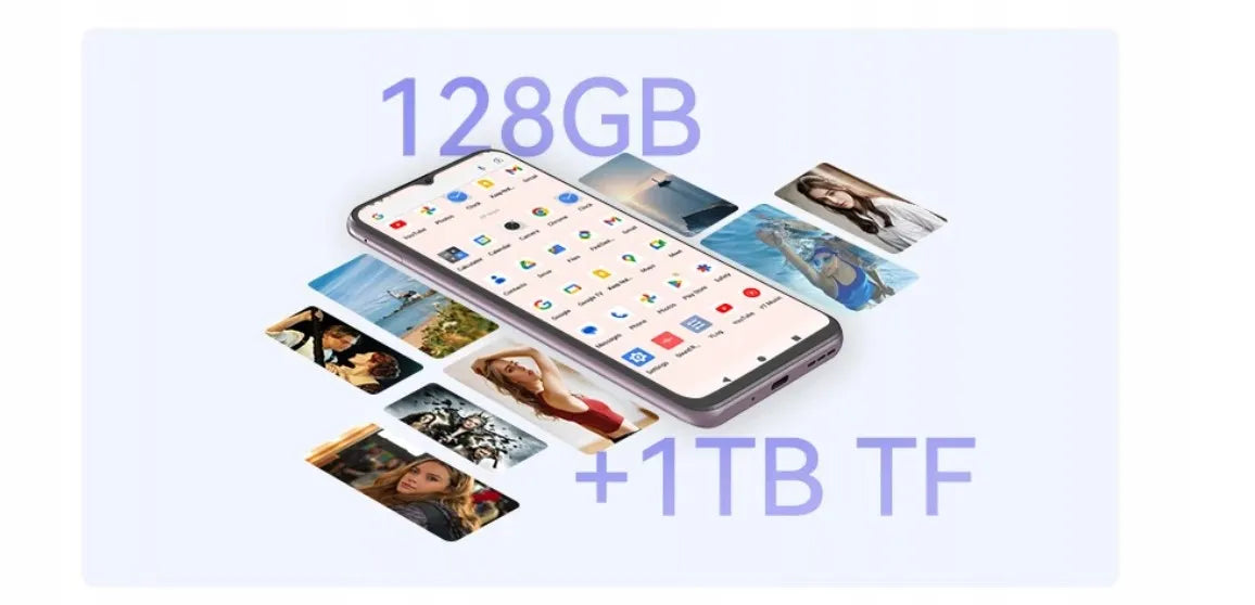„Cubot A10“ išmanusis telefonas, 6,56″, 12/128 GB, „Dual SIM“, LTE, „Android 14“ + dėklas + apsauginė plėvelė