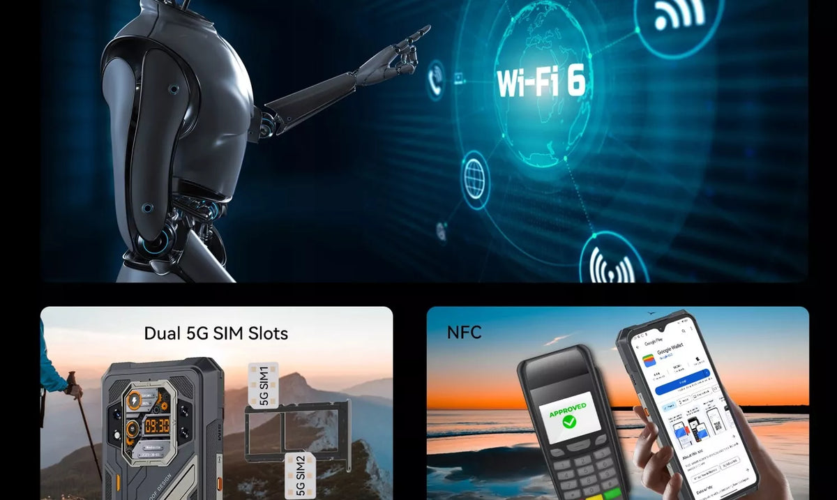 „Cubot KingKong X“ 16 GB / 512 GB 5G išmanusis telefonas, NFC, „Dual SIM“, atsparus vandeniui ir smūgiams