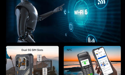„Cubot KingKong X“ 16 GB / 512 GB 5G išmanusis telefonas, NFC, „Dual SIM“, atsparus vandeniui ir smūgiams