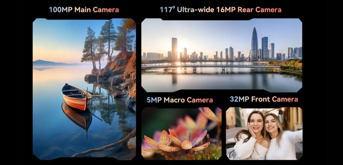 „Cubot X90“ išmanusis telefonas, 32/256 GB, dvi SIM kortelės, AMOLED 2K+, „Android 14“, NFC, žalias