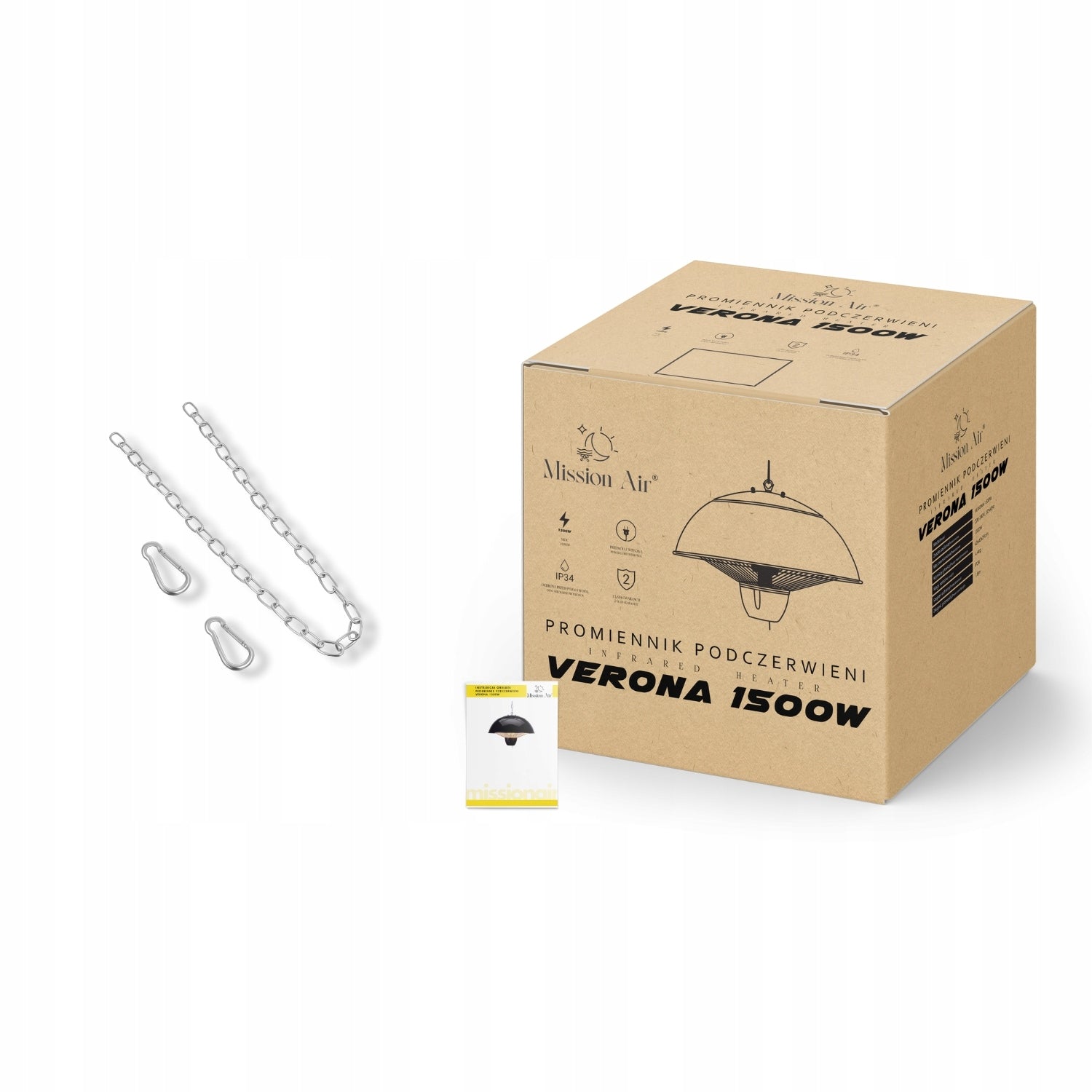 IR RADIATOR šildymo lempa elektrinis TERASO ŠILDYTUVAS 1500W