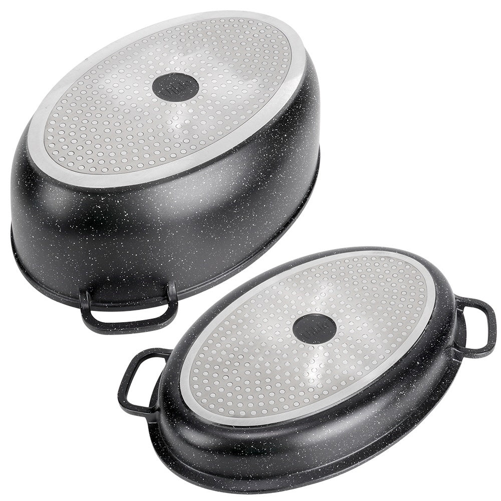 Granitinė kepimo forma (troškintuvė), puodas, keptuvė 3in1, skirta kepti orkaitėje