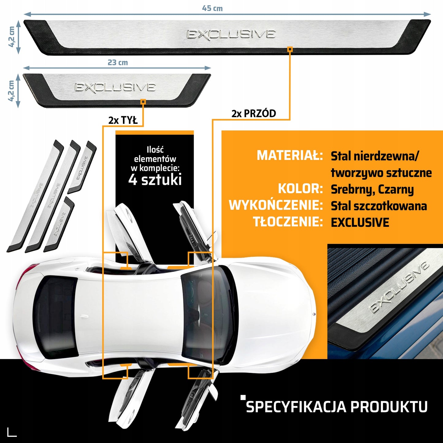 Apsauginiai slenksčių užklotai SEAT LEON III 2012- HATCHBACK