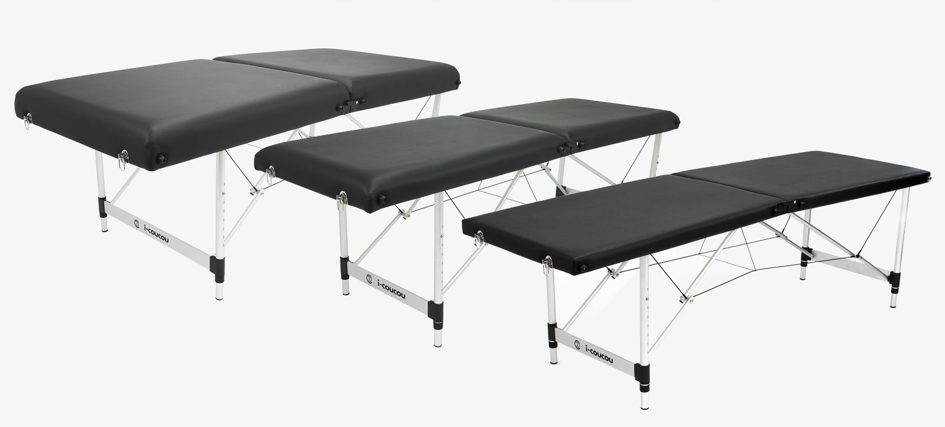 Grožio procedūrų sulankstoma nešiojama mobilioji aliumininė masažo kušetė