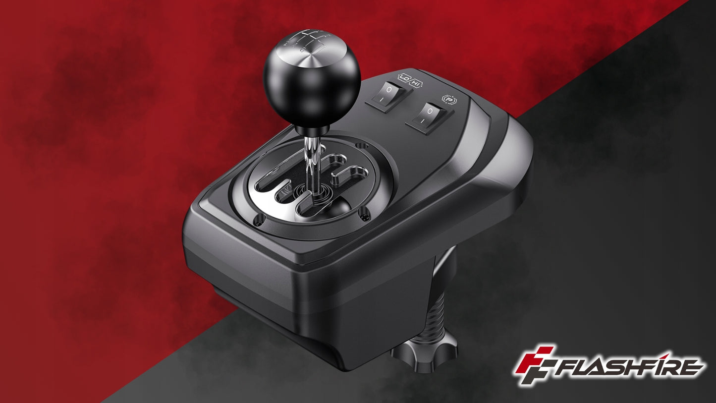 Žaidimų vairas FLASHFIRE IMOLA F107 6 pavaros 900° PC PS5 PS4 Xbox