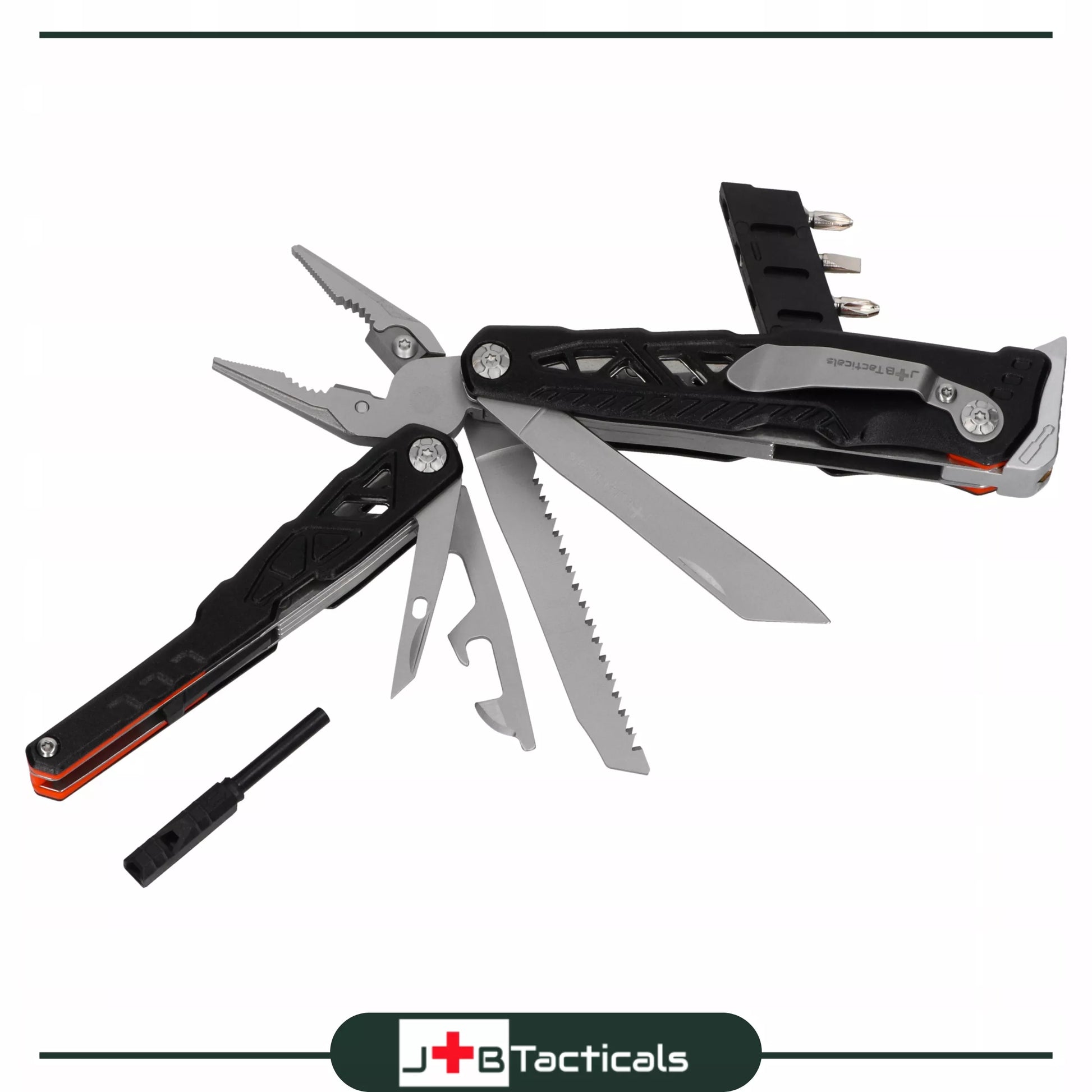 Daugiafunkcis įrankis JB Tacticals 17-in-1, replės, peilis, dėklas