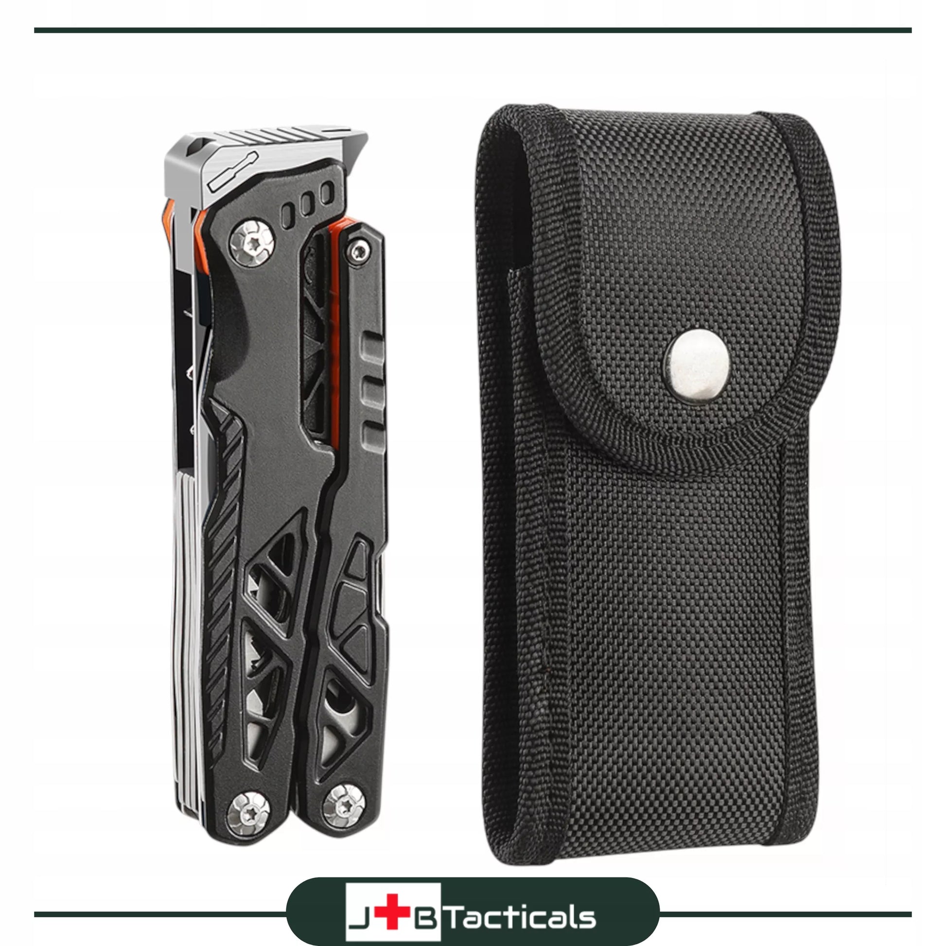 Daugiafunkcis įrankis JB Tacticals 17-in-1, replės, peilis, dėklas