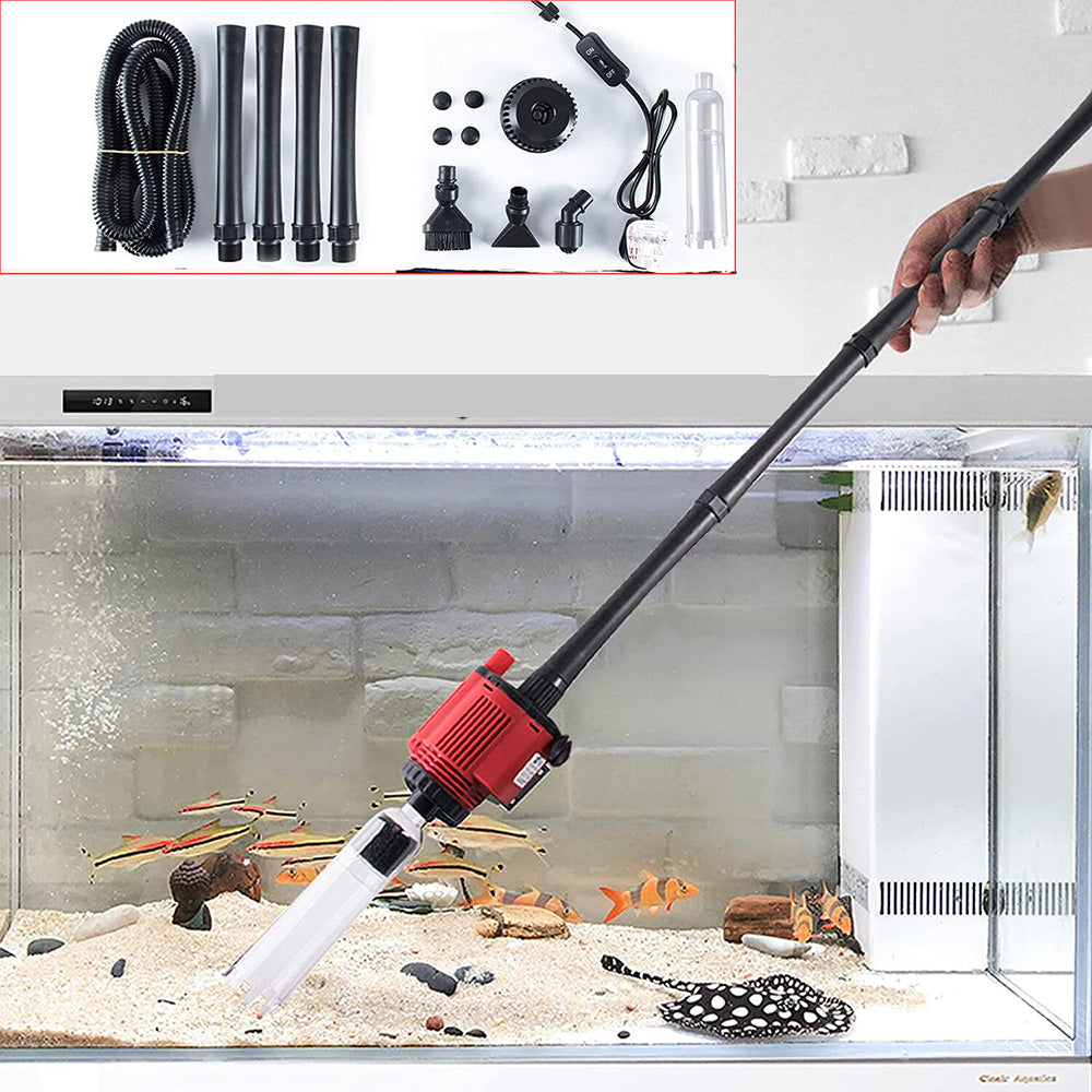 ELEKTRINIS AKVARIUMO VAKUUMINIS SIURBLYS 6 IN 1 ŽVYRO VALYMO RINKINYS