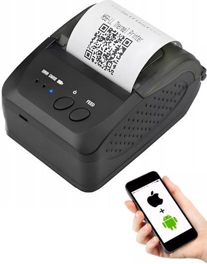 NEŠIOJAMAS MINI TERMINIS SPAUSDINTUVAS MOBILUS BLUETOOTH SĄSKAITOMS USB