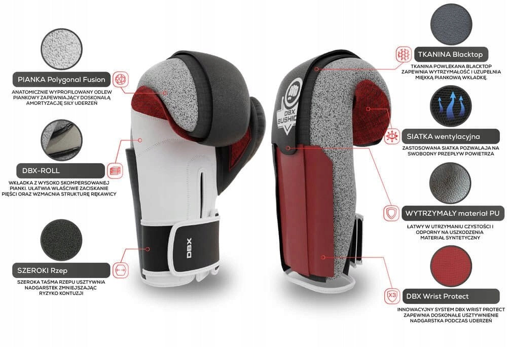 Bokso pirštinės 14oz - Fantominės Baltos - Valor Series