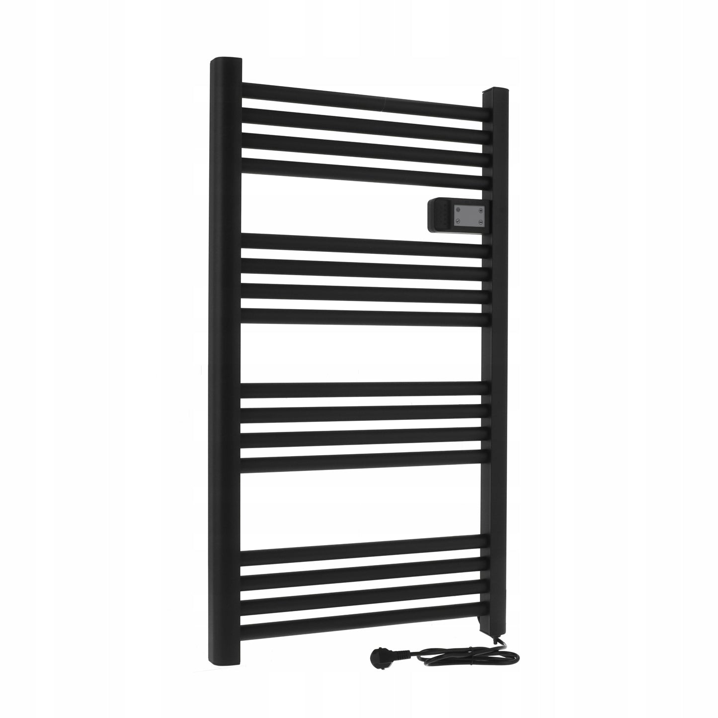 ELEKTRINIS VONIOS GYVATUKAS radiatorius programuojamas termostatas JUODAS 500W