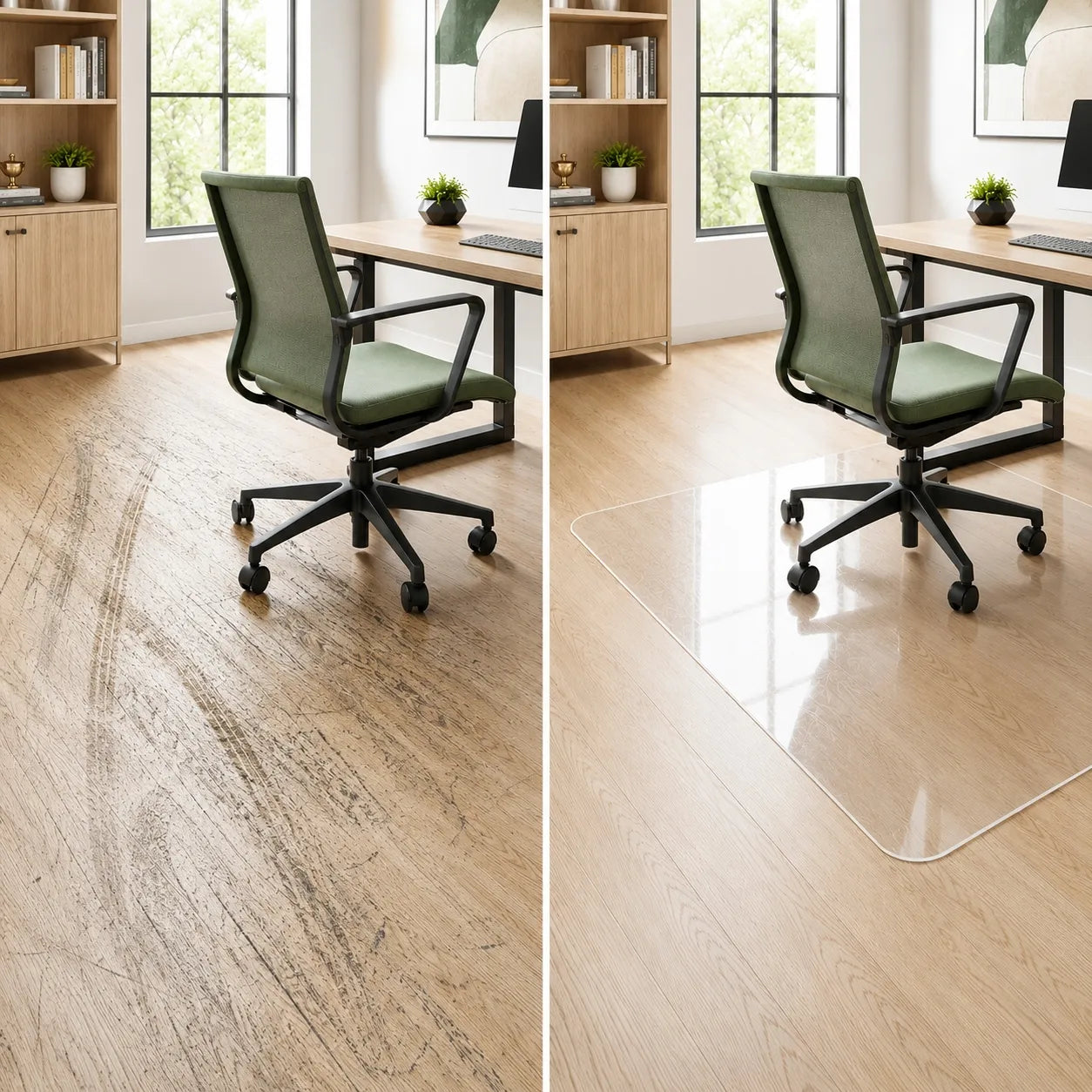 Decortrend PVC apsauginis kilimėlis kėdei 180x120 cm - minkštas stiklas stalviršiams
