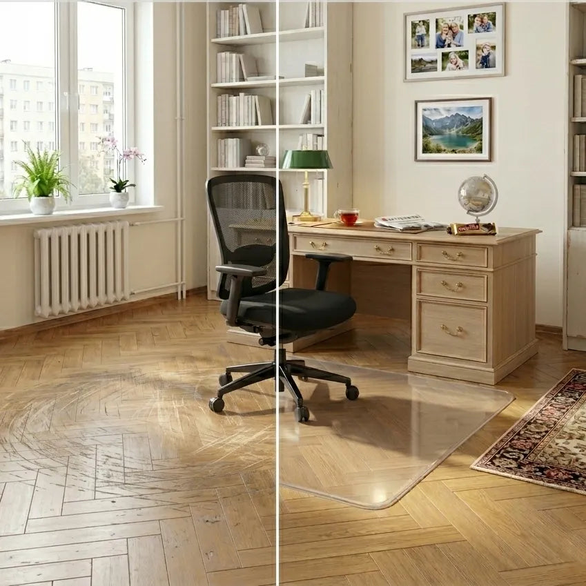 Decortrend PVC apsauginis kilimėlis kėdei 180x120 cm - minkštas stiklas stalviršiams