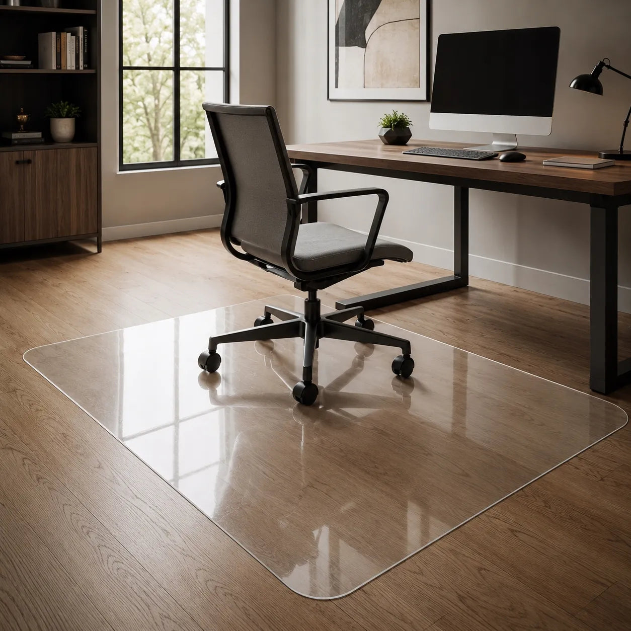 Decortrend PVC apsauginis kilimėlis kėdei 180x120 cm - minkštas stiklas stalviršiams