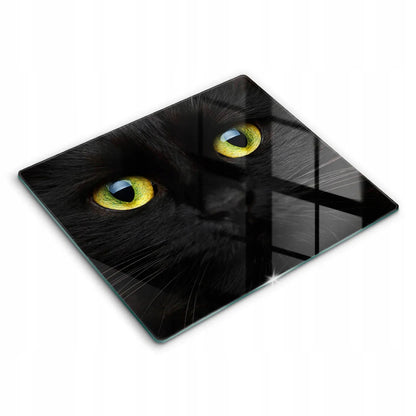 Dekoratyvinė stiklinė pjaustymo lenta Wallfluent 60x52 cm Katės akys