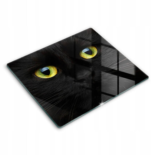 Dekoratyvinė stiklinė pjaustymo lenta Wallfluent 60x52 cm Katės akys