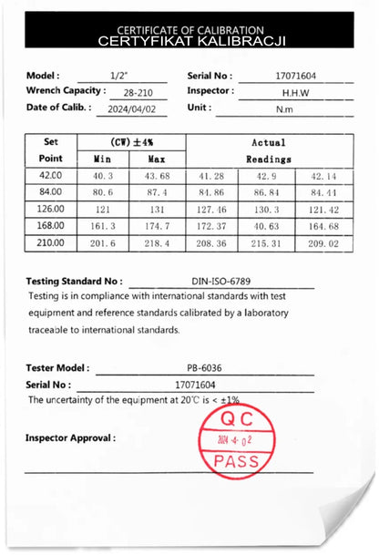 Delphi tools dinamometrinis raktas 1/2", 28–210 Nm, CrMo ir CrV, ratams, su kalibravimo sertifikatu