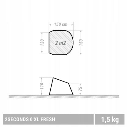 Didelė paplūdimio palapinė Quechua 2 Seconds XL FRESH - tvirta ir kokybiška