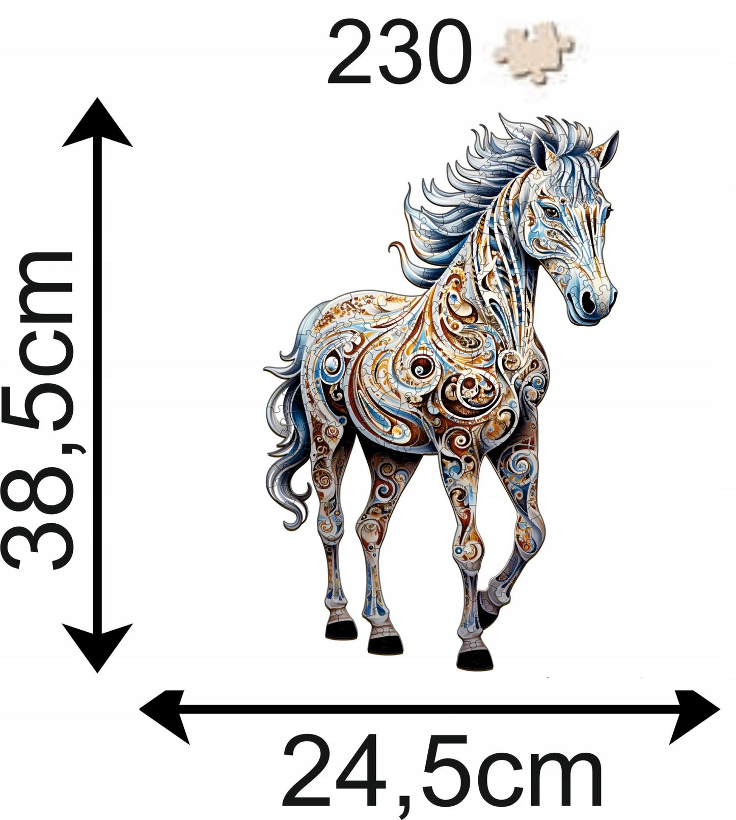 DIDELĖS MEDINĖS DĖLIONĖS 230 ELEMENTŲ ZEBRA MEDINĖJE DĖŽUTĖJE