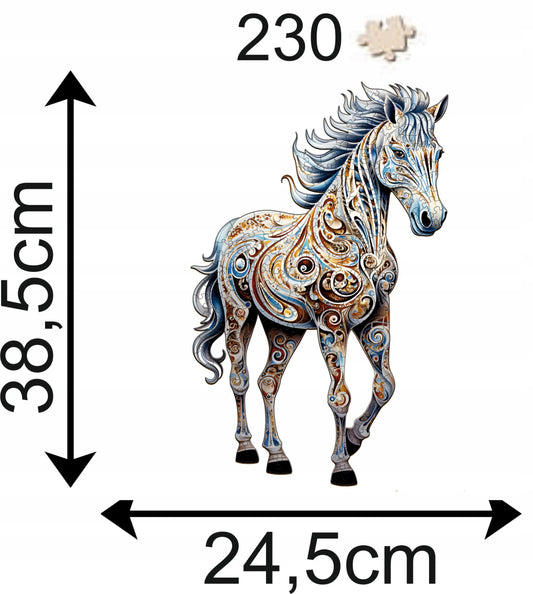 DIDELĖS MEDINĖS DĖLIONĖS 230 ELEMENTŲ ZEBRA MEDINĖJE DĖŽUTĖJE