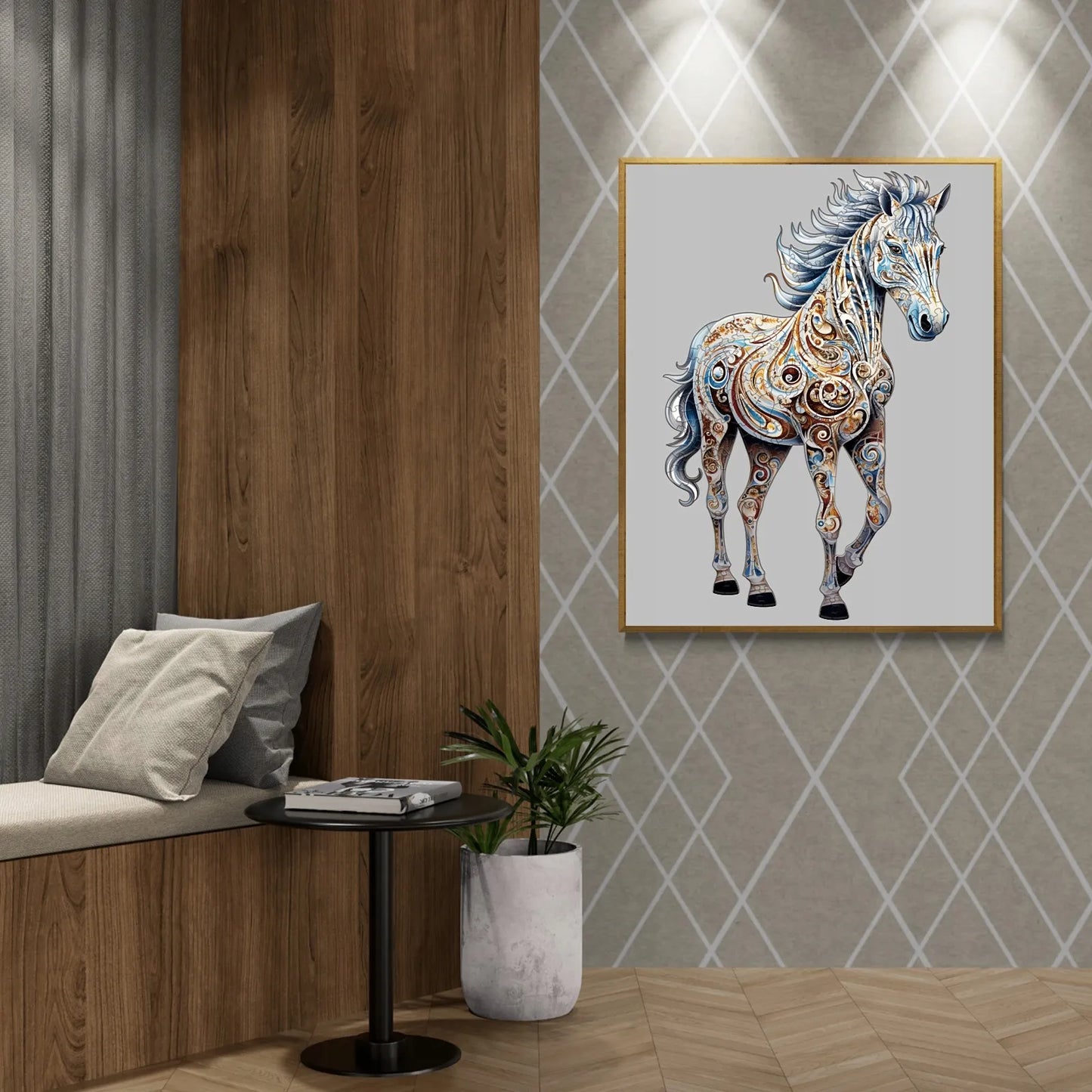 DIDELĖS MEDINĖS DĖLIONĖS 230 ELEMENTŲ ZEBRA MEDINĖJE DĖŽUTĖJE