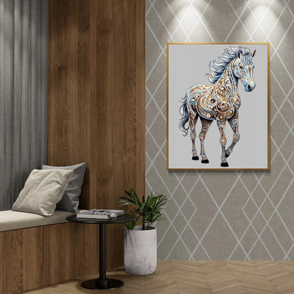 DIDELĖS MEDINĖS DĖLIONĖS 230 ELEMENTŲ ZEBRA MEDINĖJE DĖŽUTĖJE