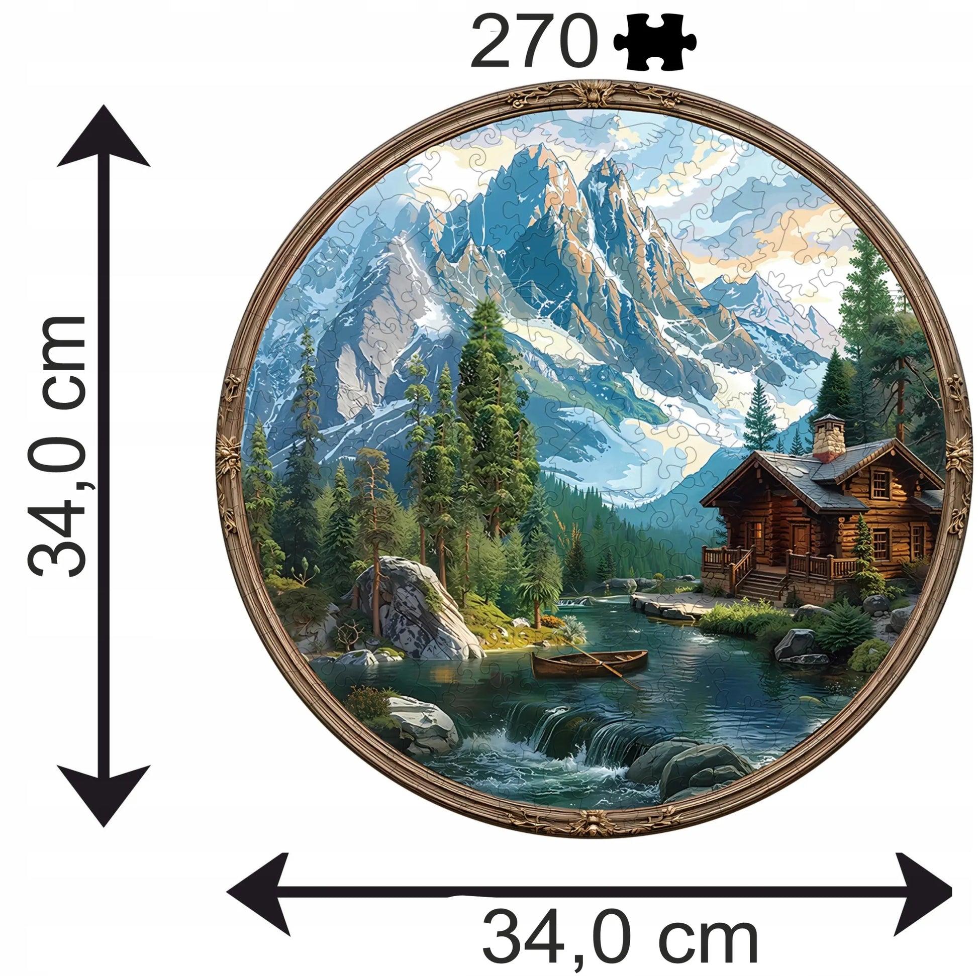 DIDELĖS MEDINĖS DĖLIONĖS 270 DETALIŲ MEDINĖJE DĖŽUTĖJE NAMELIS PRIE EŽERO