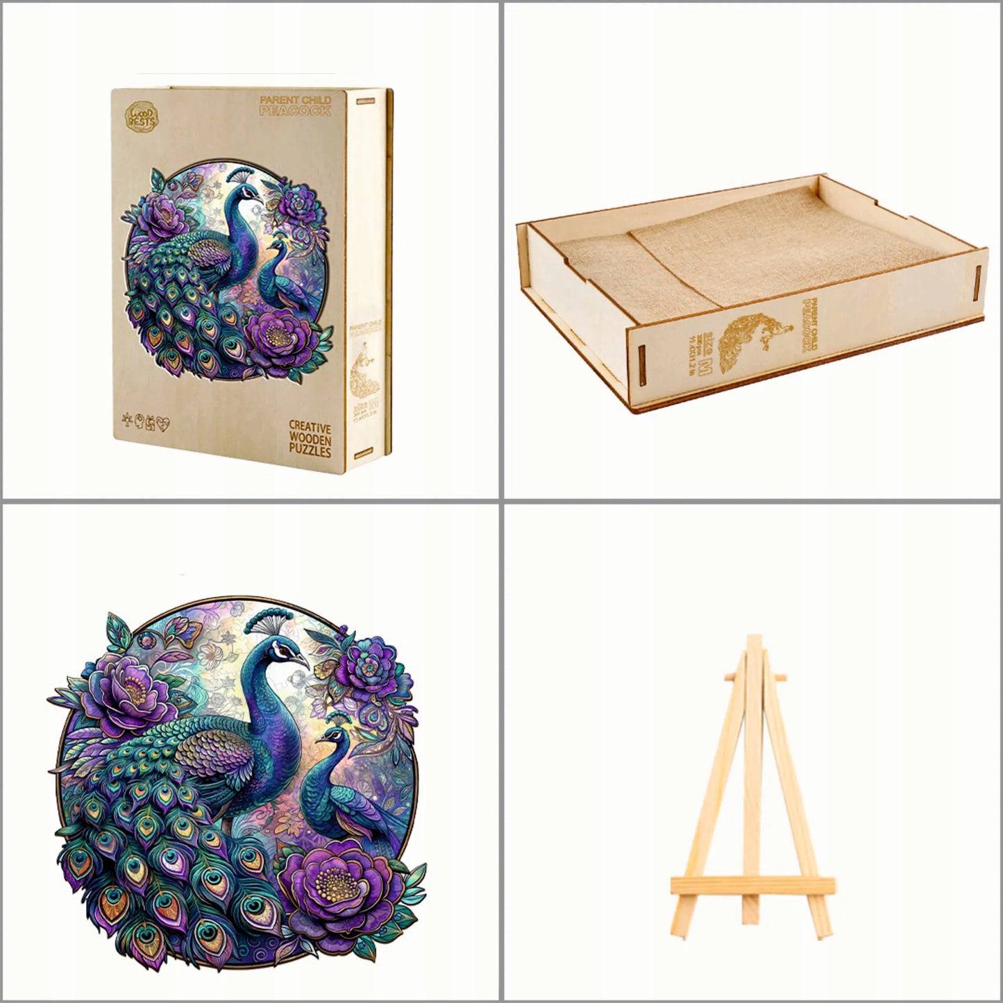 DIDELĖS MEDINĖS DĖLIONĖS 290 ELEMENTŲ GRAŽŪS POVAI MEDINĖJE DĖŽUTĖJE
