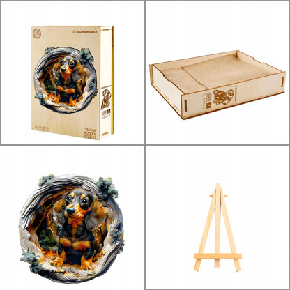 DIDELĖS MEDINĖS DĖLIONĖS 300 DETALIŲ MEDINĖJE DĖŽUTĖJE ŠUO TAKSAS 3D