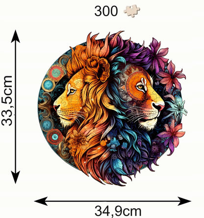 DIDELĖS MEDINĖS DĖLIONĖS 300 DETALIŲ YING YANG LIŪTAI MEDINĖJE DĖŽUTĖJE
