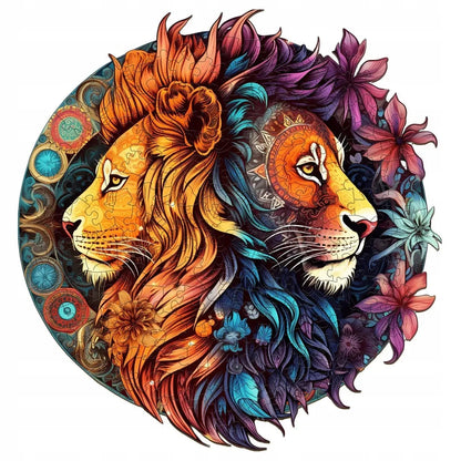 DIDELĖS MEDINĖS DĖLIONĖS 300 DETALIŲ YING YANG LIŪTAI MEDINĖJE DĖŽUTĖJE