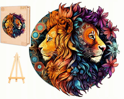 DIDELĖS MEDINĖS DĖLIONĖS 300 DETALIŲ YING YANG LIŪTAI MEDINĖJE DĖŽUTĖJE