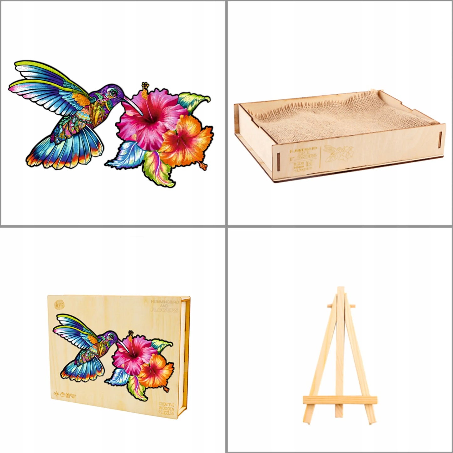 DIDELĖS MEDINĖS DĖLIONĖS SUAUGUSIESIEMS KOLIBRIS 235 DETALĖS MEDINĖJE DĖŽUTĖJE