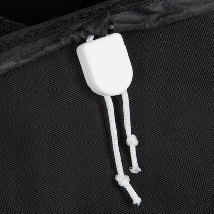 Didelės talpos sulankstomas pirkinių vežimėlis, 55 l, 21 cm ratai su guoliais, tvirtas, juodas