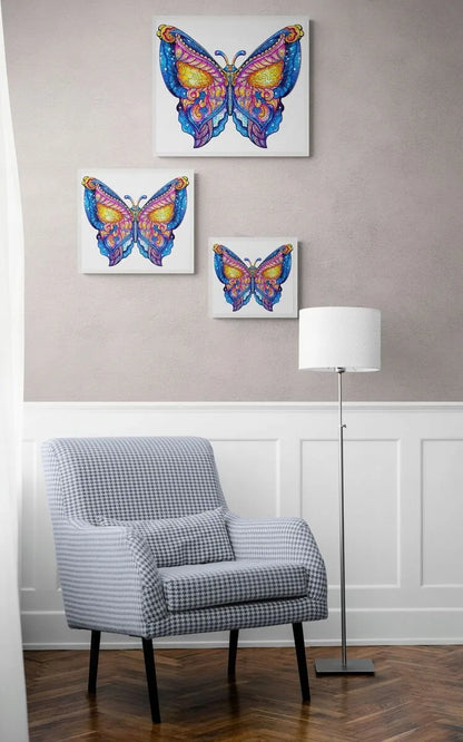DIDELI MEDINIAI DĖLIONĖS MOTYL 282 ELEMENTAI MEDINĖJE DĖŽUTĖJE
