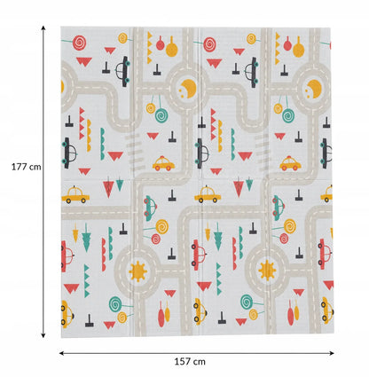 Didelis dvipusis edukacinis putplasčio kilimėlis 157x177 cm sulankstomas XPE (I056)
