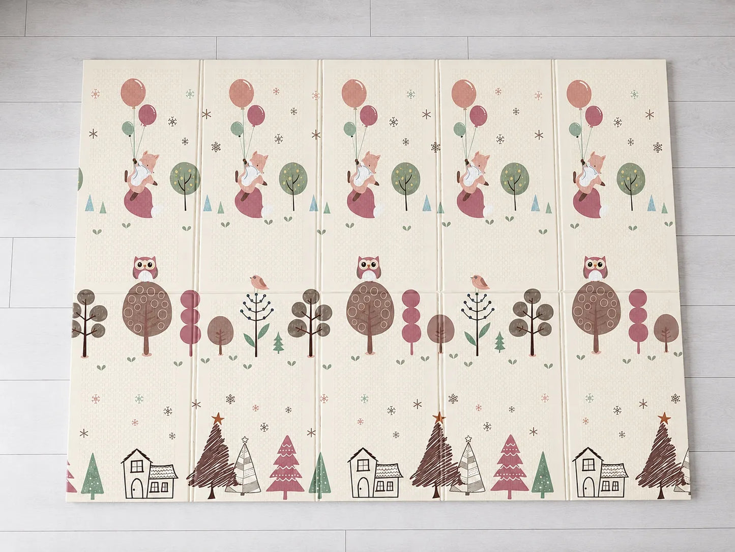 Didelis edukacinis putplasčio kilimėlis 150x200 cm, sulankstomas, dvipusis XPE (I055)