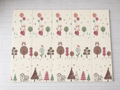 Didelis edukacinis putplasčio kilimėlis 150x200 cm, sulankstomas, dvipusis XPE (I055)