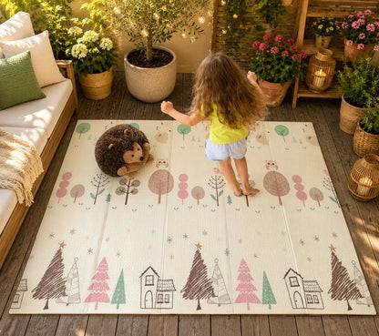 Didelis edukacinis putplasčio kilimėlis 180x200 cm, sulankstomas, dvipusis XPE (I166)