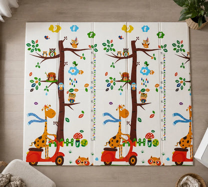 Didelis edukacinis putplasčio kilimėlis 180x200 cm sulankstomas dvipusis XPE (I166)