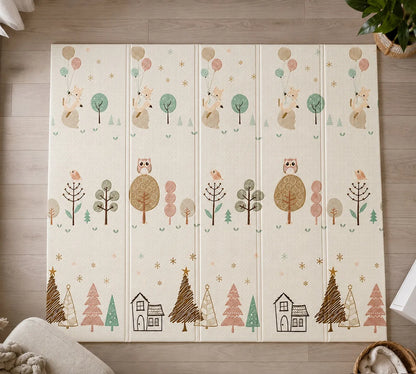 Didelis edukacinis putplasčio kilimėlis 180x200 cm, sulankstomas, dvipusis XPE (I166)