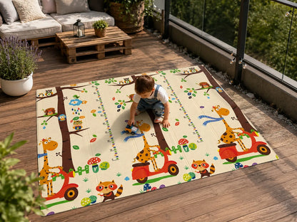 Didelis edukacinis putų kilimėlis 150x200 cm, sulankstomas, dvipusis XPE (I055)