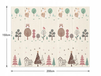 Didelis edukacinis putų kilimėlis 150x200 cm, sulankstomas, dvipusis XPE (I055)