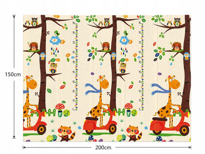 Didelis edukacinis putų kilimėlis 150x200 cm, sulankstomas, dvipusis XPE (I055)