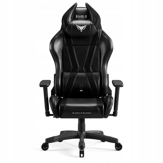 Didelis pasukamas žaidimų kėdė iš eko odos DIABLO X-HORN King Size juoda