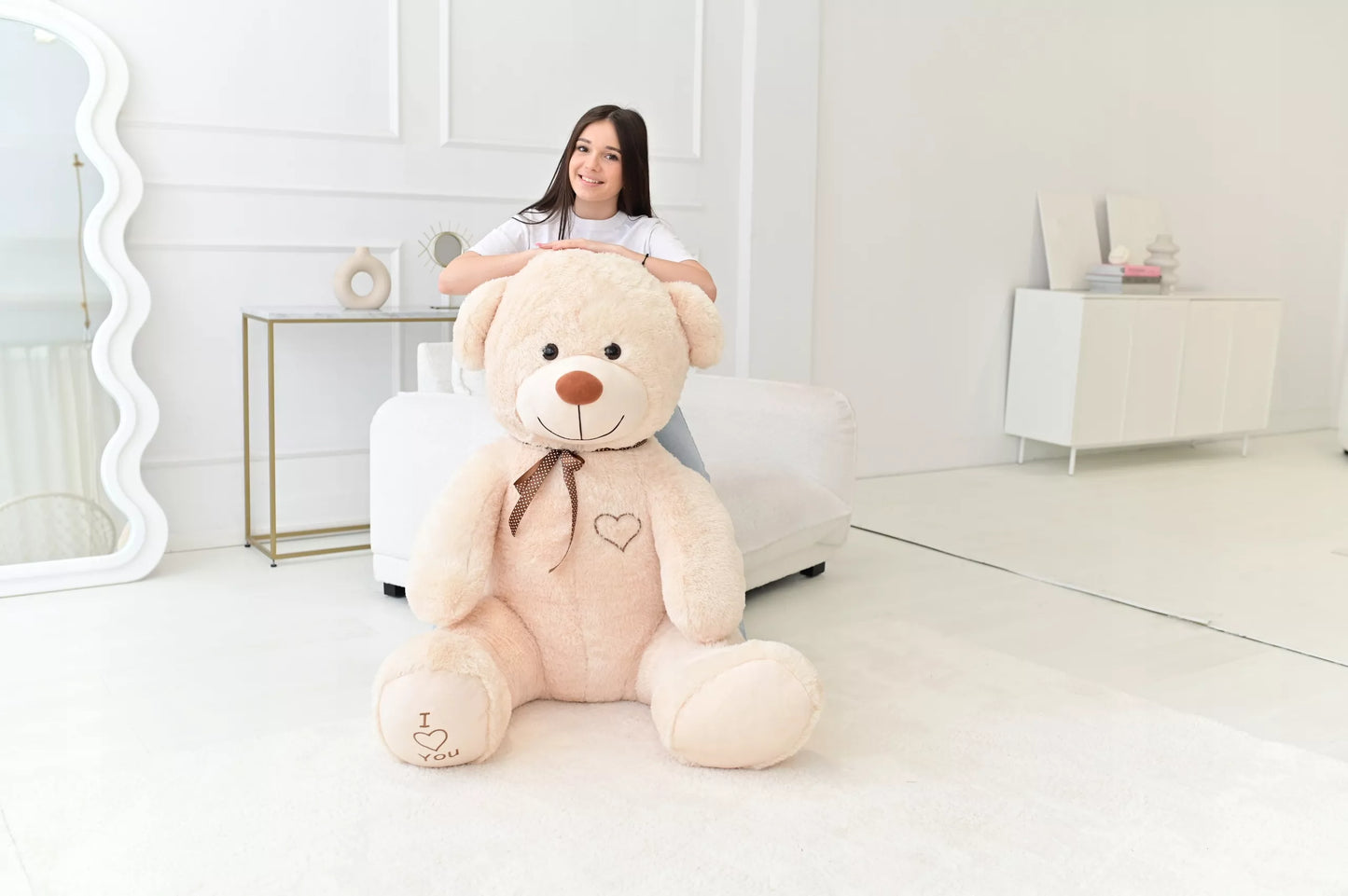 Didelis pliušinis meškinas milžiniškas 190 cm