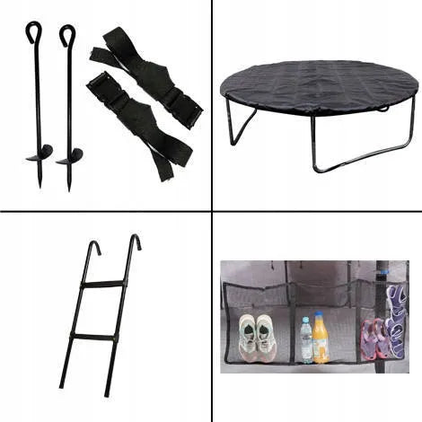 Didelis saugus sodo batutas vaikams Jumpi Maxy Comfort + 16FT
